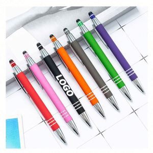 Bolígrafo 2 en 1 Personalizado con Punta Táctil y Tinta Negra Retráctil, Bolígrafo Metálico para Pantallas Táctiles, Punta de 1.0 mm - Product Image 1