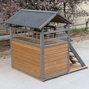 Chuồng chó gỗ hai tầng, kiểu dáng chắc chắn, dùng ngoài trời - Product Image 3