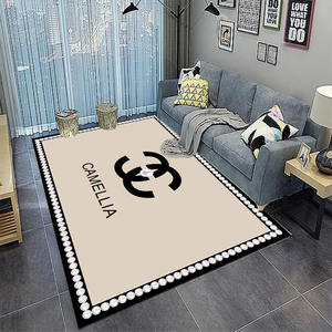 سجادة مخملية كريستالية مخصصة، قابلة للغسل وغير زلقة لغرفة النوم، سجادة فاخرة لغرفة المعيشة للأريكة وطاولة الشاي - Product Image 1