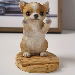 Sevimli köpek cep telefon tutucu reçine Smartphone masaüstü tutucu hayvan cep telefon tutucu tüm cep telefonları telefonları için uygun - Product Image 4