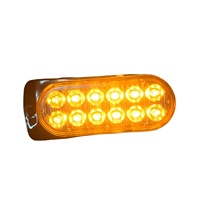 Auto 6 LED Kühlergrill-Lichtleiste Rot Blau Stroboskop Blinkend Ultradünne Warnleuchte für Motorrad Seitenlampe Universal 12V