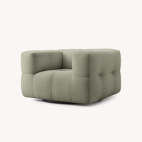 Fauteuil pivotant d'appoint en tissu moderne de luxe, personnalisable, durable et décoratif, idéal pour salon et chambre à coucher – Vente directe usine