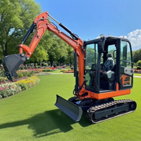 Mini-excavatrice sur chenilles de 2 tonnes à prix direct usine avec accessoire tarière pour moteur et engrenage
