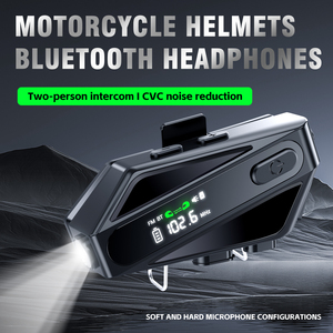Casque de moto C6 avec écouteurs Bluetooth, radio FM, <span class=keywords><strong>interphone</strong></span> <span class=keywords><strong>sans</strong></span> <span class=keywords><strong>fil</strong></span> 500M, appels, étanche IPX6, casque <span class=keywords><strong>sans</strong></span> <span class=keywords><strong>fil</strong></span> détachable - Product Image 2