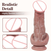 Masturbateur réaliste en silicone liquide brun de 21,5 cm (8,46 pouces) pour femme, idéal pour l'orgasme féminin, jouet sexuel pour femme