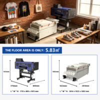 Machine de transfert thermique professionnelle FEDAR 60 cm pour impression textile, imprimante DTF 4 têtes I3200, fabriquée pour sacs, neuve, garantie 1 an