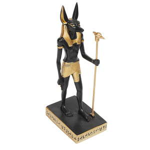 Estatua de resina de Anubis, Estatua de la <span class=keywords><strong>muerte</strong></span> del Antiguo Egipto para manualidades de sala de estar o recuerdos, adorno ESB04 - Product Image 4