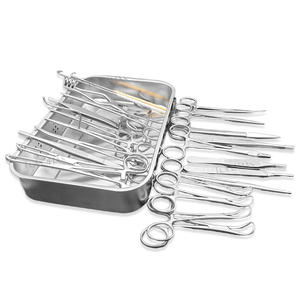 LHWPSI26 Experimento de Anatomía Veterinaria de acero inoxidable Herramientas de castración de mascotas 26 piezas Juego de instrumentos quirúrgicos de animales - Product Image 1