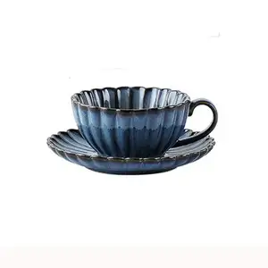  China Lichtblauw Servies Luxe Keramische Kookgerei Set 5.5 Inch Theepot Cup Set