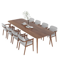 Grand bureau nordique table de conférence en bois massif longue bande table de bureau et chaise combinaison longue bande table simple