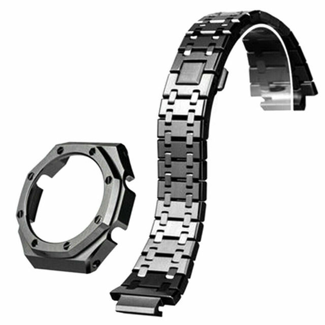 New Luxury Stainless steel watch band for Gshock metal strap case for GA2100 Second Generation watch band case