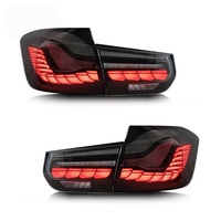 Luz Trasera LED para Automóvil BMW Serie 3 F30 F31 F35, Modificación y Actualización, Modelo Escama de Dragón, Luces Traseras con Intermitentes Fluidos