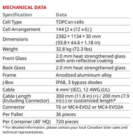 Panel Surya Cana-dian TOPBiHiKu6 CS6.1-72TD-600~630 Tipe-N ToPcon Komersial Bifasial Kaca Ganda Monokristalin 600W 620W 630W