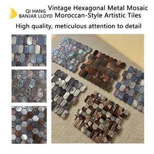 Mosaico de Vidrio para Decoración de Paredes, Comedor, Cocina, Baño, Barra de Bar, Piscina, Diseño Retro de Hoja de Plátano de 10 mm - Product Image 5