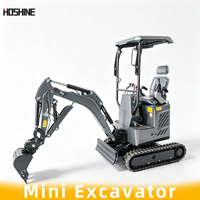 Mini-excavatrice, petite pelle hydraulique compacte sur chenilles pour usage domestique et agricole