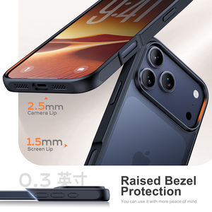 Funda Protectora para Teléfono Móvil Transparente de TPU+PC, Anti-Impresiones Digitales, Resistente a Impactos, Sensación de Piel de Lujo, Venta al Por Mayor para iPhone 17 Pro Max, 16, 15, 14, 13 - Product Image 2