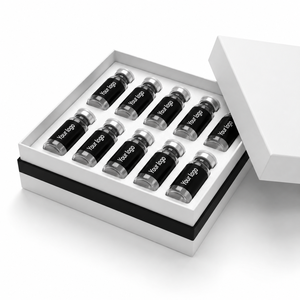 Etiquetas Autoadhesivas con Logotipo Personalizado, Base Negra, Ondas Holográficas Arcoíris, para Viales de Péptidos, Vidrio, Xilin, Embalaje de Muestras de Investigación - Product Image 6