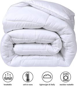 Sang Trọng 100% Cotton Khách Sạn Comforter Mềm Mại Có Thể Đảo Ngược Thoáng Khí Chăn Polyester Có Sẵn Vua Nữ Hoàng Duy Nhất Đôi Trắng Giường - Product Image 2