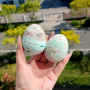 คริสตัลโฮลาคุณภาพสูง โมเดิร์น หินเฮมิมอร์ไฟต์รูปไข่แกะสลัก งานฝีมือหินฮวงจุ้ยสำหรับตกแต่งบ้านและเป็นของขวัญ - Product Image 6