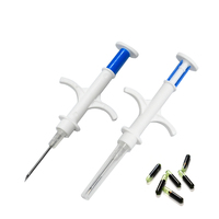 Jeringa para ganado, 1,25*7mm, microchip RFID para animales, microchip implantable para seguimiento de animales