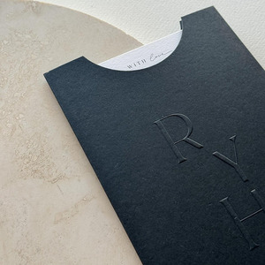 Carte de remerciement personnalisée avec <span class=keywords><strong>enveloppe</strong></span>, impression en relief <span class=keywords><strong>sur</strong></span> papier kraft, impression numérique pour l'emballage - Product Image 3