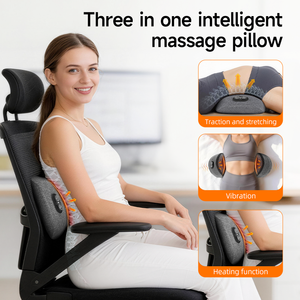 Masajeador Lumbar de Alta Calidad para Fisioterapia, con Calor y Vibración, Relajación <span class=keywords><strong>Muscular</strong></span> Profunda, Almohada de Tracción Cervical para la Circulación Sanguínea - Product Image 2