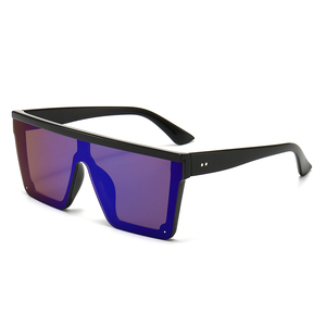 Orange Mirror Lenses Oversized Square Protection Fashion Unisex <b>Sunglasses</b> - Product Image 2