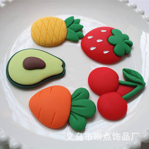 Fruta grande fresa aguacate DIY accesorios pin tocado parche Norte 8 cuentas charmsbeads resina de plástico encantos - Product Image 3