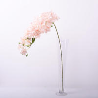 Guirlande de Hortensias Artificiels Rouge Vif, Rose et Blanc, Fausses Fleurs Réalistes pour Centre de Table, Mariage et Décoration Murale