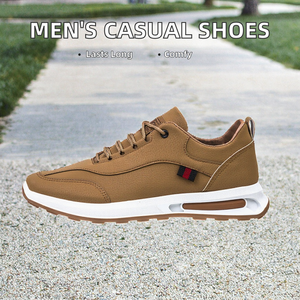 Zapatos Casuales de Hombre, Estilo Nuevo, Ligeros, de Cuero, Duraderos, Antideslizantes, Deportivos, que Aumentan la Estatura - Product Image 3
