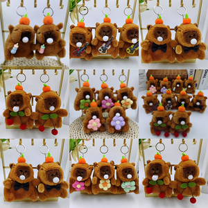 EN STOCK Vente chaude d'usine Jouets en peluche Capybara marron mignon et doux de 4 pouces pour machine à griffes - Product Image 2