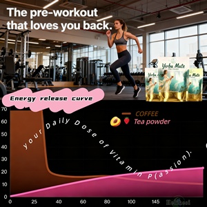 Thé instantané en poudre végétalien, extrait de yerba, thé à la mangue et à la pêche, OEM, extrait pur de yerba mate, saveur mangue et pêche, poudre - Product Image 2