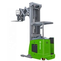 Apilador de Largo Alcance MOVMES con Capacidad de 3500 Libras/1.6 Toneladas, Altura de Elevación de 10 Metros/394 Pulgadas, Batería de Iones de Litio, Desplazador Lateral Hidráulico