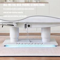 Table de massage électrique professionnelle de luxe moderne pour spa et salon, avec contrôle à un bouton, idéale pour esthéticiennes, soins du visage et extensions de cils