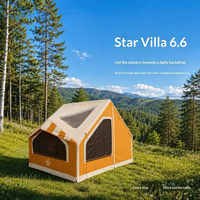 Tente Gonflable 4 Saisons avec Poignée pour Poêle, en Polyester Coton 210G, 6,6 Mètres Carrés, Idéale pour le Camping Hivernal et le Glamping par Temps Froid
