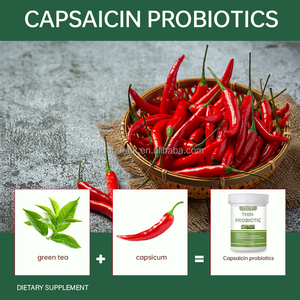 Capsules probiotiques minces avec enzymes digestives, prébiotiques, extrait de thé vert et de piment de Cayenne, complément alimentaire - Product Image 3