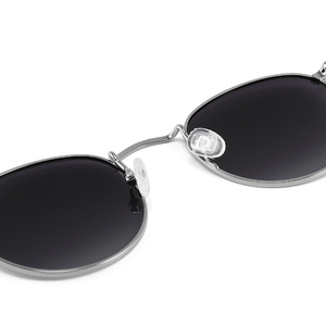 Lunettes de soleil rondes à monture métallique, verres dégradés, unisexe, protection UV 100%, protection solaire pour adultes - Product Image 5