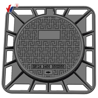 Couvercle de trou d'homme en fonte ductile GGG500-7 EN124-2-2015 D400 fonderie joint en caoutchouc créatif couvercle de puits personnalisé