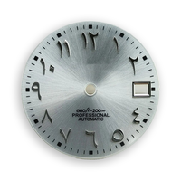 Cadran de montre en alliage de cuivre léger de 28,5 mm avec texte arabe bleu, étanche, jour/date, mouvement japonais, personnalisable avec logo de marque TBL, vente en gros