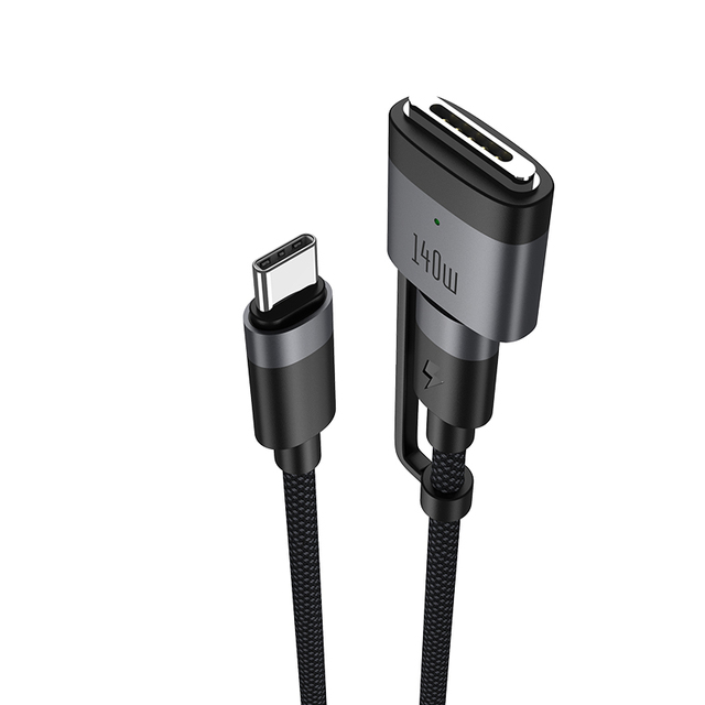 Type-c Male to USB C Cable 240W PD Fast Charging Cable 140W Type C Magnetic 3 Head Nylon Charging Cable for Macbook Laptops