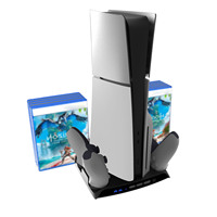 Station de charge rapide multifonctionnelle 4-en-1 en gros support de base de ventilateur de refroidissement pour accessoires de console de jeu PS5