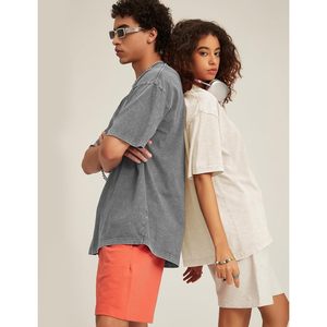 FOXA Paquete de 3 Camisetas Extra Grandes para Hombre, Lavadas al Ácido, de Corte Holgado, Manga Corta, Estilo Casual Urbano, Básicas - Product Image 4