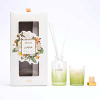 Ensembles de parfums M & SENSE Coffret cadeau de bougie parfumée avec diffuseur roseau au design unique