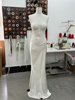 Ensemble de banquet haut de gamme Bettergirl 2026, nouveau haut sans bretelles à armature en os de poisson, coupe ajustée, jupe sirène amincissante