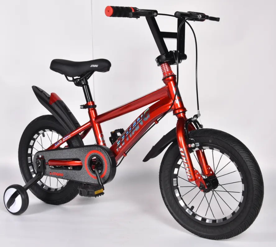 OEM ODM乗馬屋内屋外4輪子供自転車注ぐ幼児キッズバイク2〜10歳の子供用マッドガードライト付き
