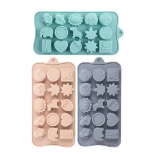 Figure Candy Chips Mold Silicone Molde De Barra Resin Candle Cake Molds For-chocolate Custom Assorted Pattern F Girl Fondant