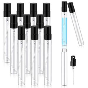 Botella de Vidrio Transparente de 2ml-10ml con Pulverizador, Ecológica, para Perfume y Sérum para el Cuidado de la Piel, con Tapa Dorada/Plateada/Negra - Product Image 1