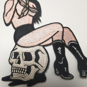 Sexy Người Phụ Nữ Đầy Đủ Trở Lại Kích Thước Thêu Sắt Trên Các Bản Vá Lỗi Xe Máy Biker Áo Khoác Quần Áo May Thêu Các Bản Vá Lỗi - Product Image 5