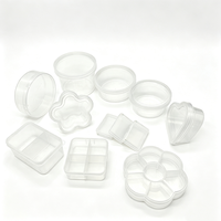 Boîte de rangement en plastique PP multi-spécifications, forme spéciale, vente en gros d'usine, boîte vide ronde en forme de fleur de prunier pour perles, attaches pour cheveux, petites pièces