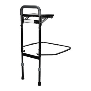 Bedside Handrail With <b>Table</b> Top 60cm Length Black <b>Folding</b> Assistive Device For Elderly And Pregnant Women - Product Image 1